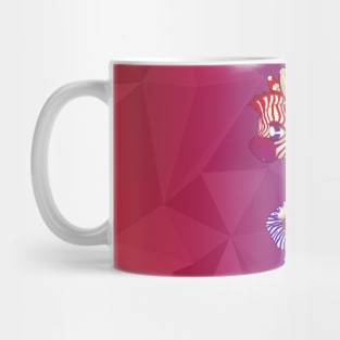 Red Blue Gradient Baby Zebra Mug